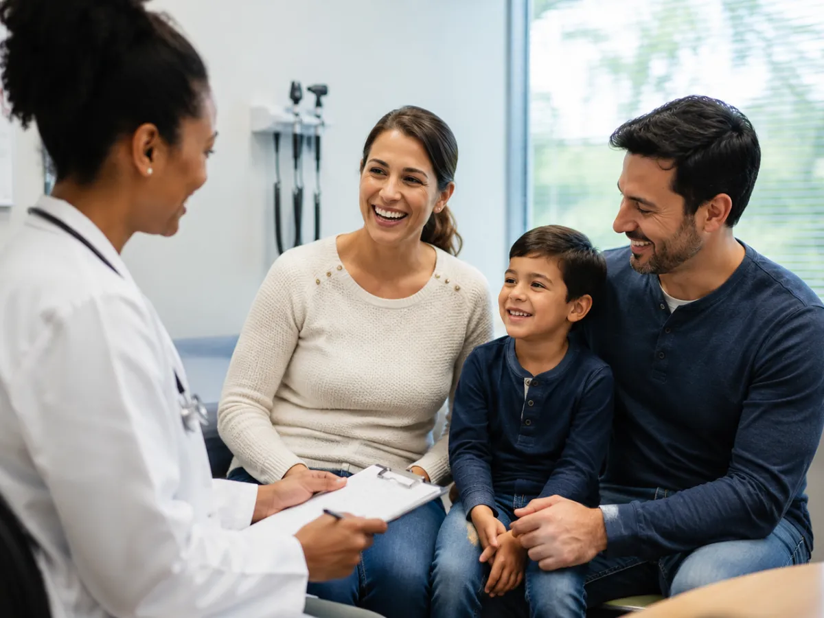 Family getting care at somaform health in Tewskbury